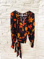Mango Oberteil Suit zum Wickeln Herbst Optik Blumenmuster Leipzig - Kleinzschocher Vorschau