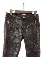 Neuwertige Schwarze Orsay Beschichtete Hose Kunstleder Blumen Kreis Pinneberg - Elmshorn Vorschau
