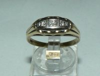 Ring 585er Gold 3 Diamanten 0,15 ct. Gr. 62 19,7 mm Alt Atik Baden-Württemberg - Obersulm Vorschau