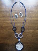 Modeschmuck Kette mit Ohrringen silber/blau ca 70 cm lang Nordrhein-Westfalen - Wermelskirchen Vorschau