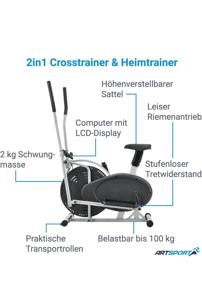 ArtSport 2in1 Crosstrainer & Heimtrainer in München