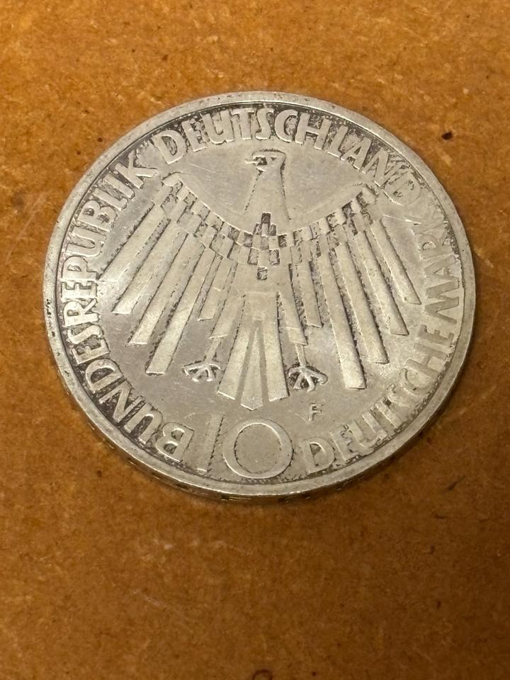 10 DM Münze Olympiade 1972 Deutschland - 1. Prägung 1.Motiv in Bardowick