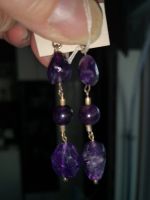 AMETHYST Ohrringe Stecker Hänger Edelstein Heilstein Berlin - Neukölln Vorschau