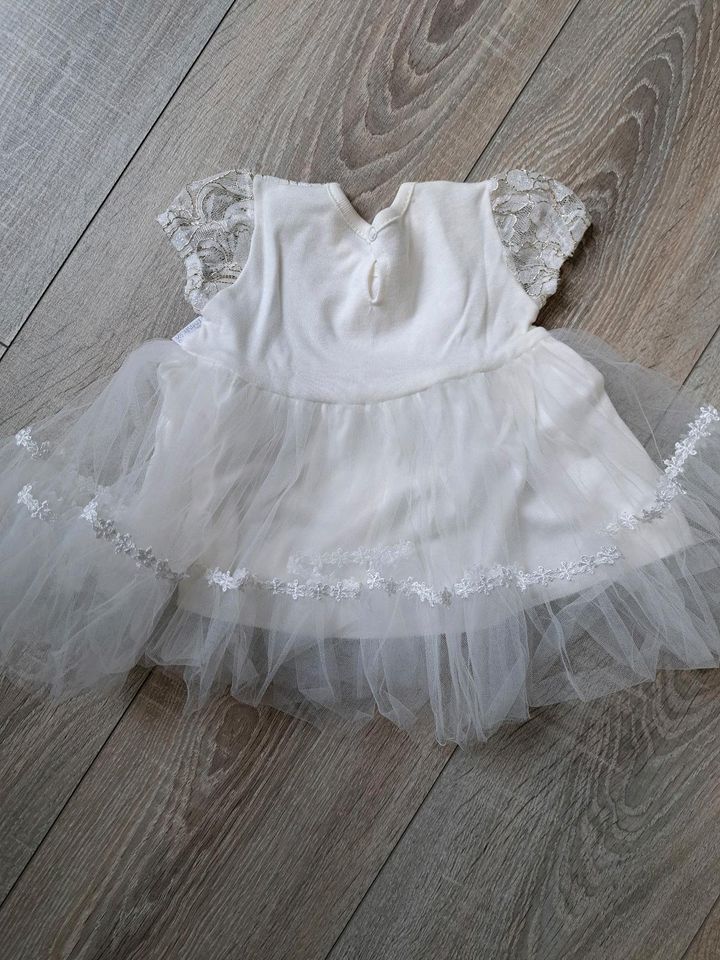 Baby ❤️ Mädchen Kleid Gr.68 Neu Festlich Tüll Weiß Gold ❤️ in Wennigsen