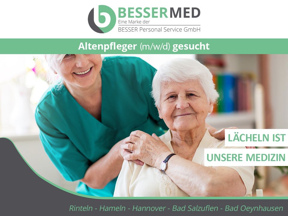 Altenpfleger (m/w/d) Vollzeit 26,-€/Std. - NL Bad Oeynhausen in Bad Oeynhausen