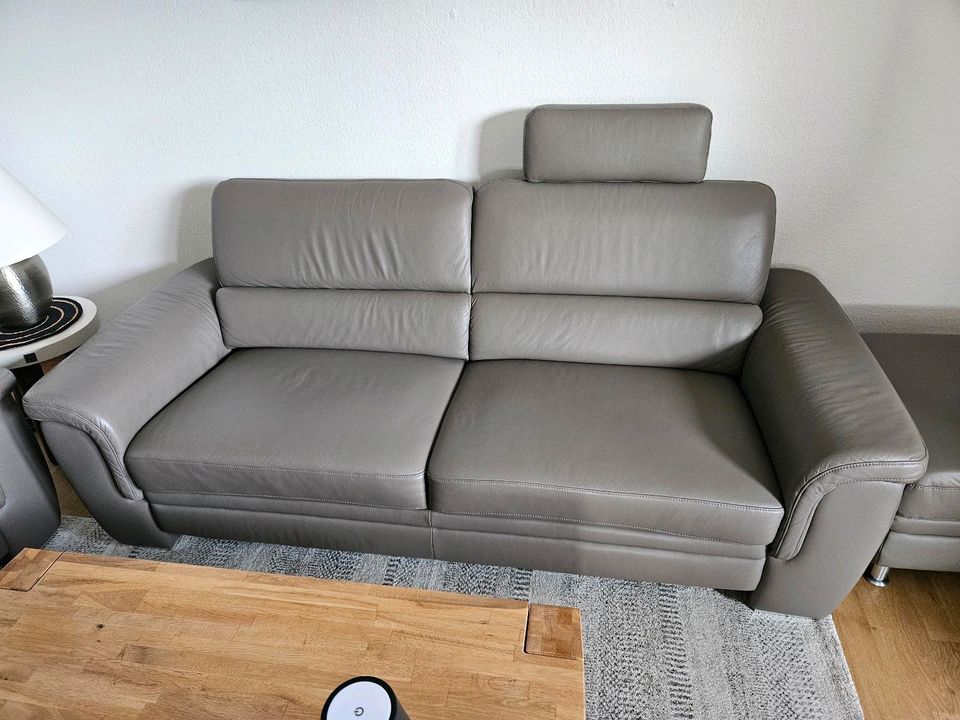 Echtleder Sofa Grau von Nemann in Twistringen