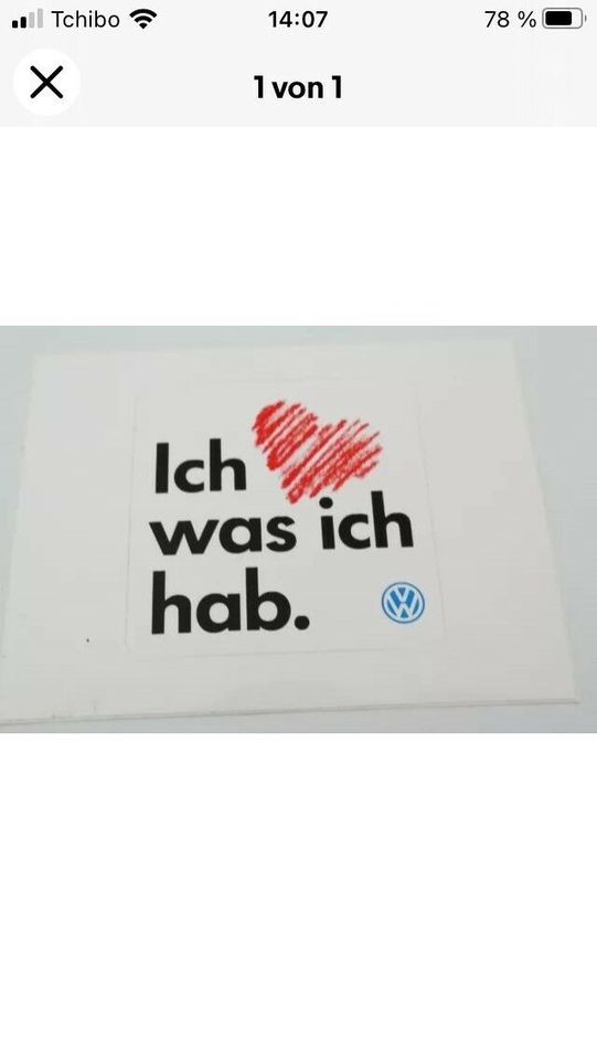 Suche VW Volkswagen Aufkleber Sticker Herz in Mannheim