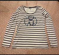 Armani Langarmshirt Gr 38, Gr 42 grau, Leinen Bluse G Hessen - Raunheim Vorschau