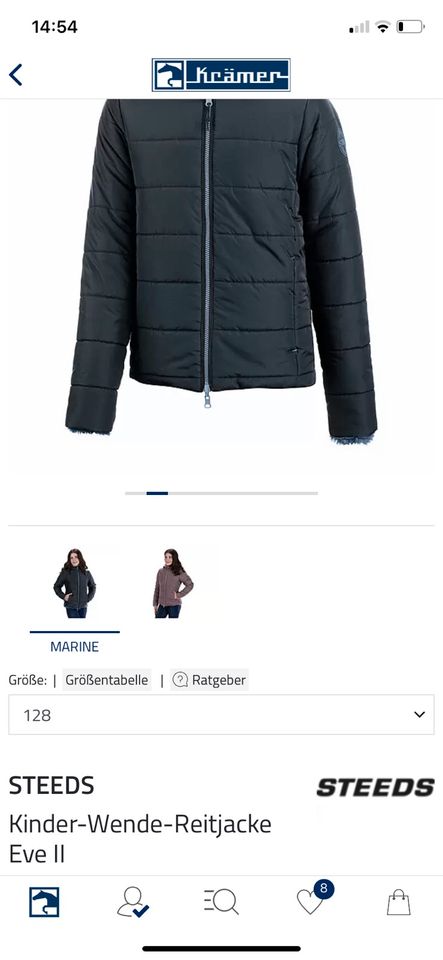 Kinder Winterjacke Wende ReitJacke EVE II Gr. 152 in Buhlenberg