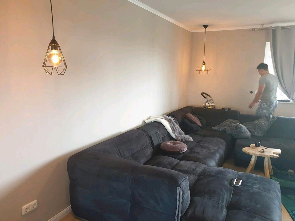 Couch Sofa Sitzgarnitur XXL Samt in Linsengericht