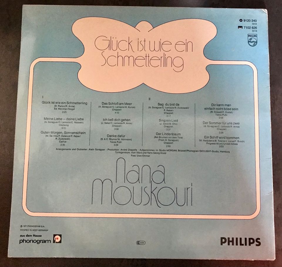 Nana Mouskouri - Glück ist wie ein Schmetterling - 1977 -LP in Nordenham