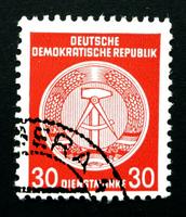 Briefmarke / Dienstmarke DDR 30 Pfennig Baden-Württemberg - Oberstenfeld Vorschau