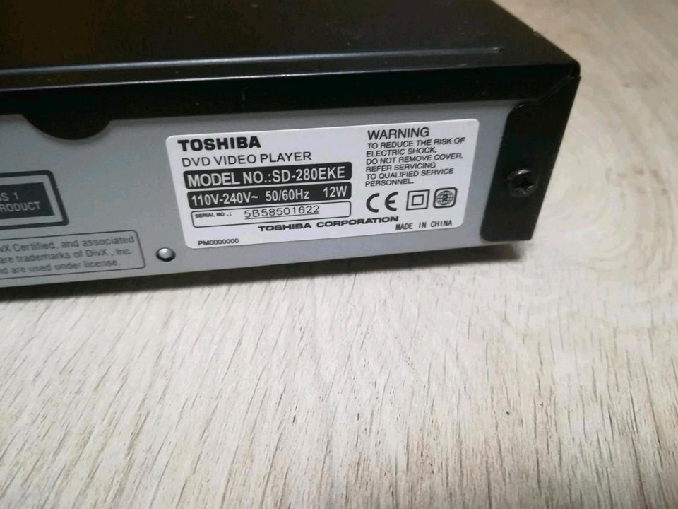 DVD-Player von TOSHIBA Typ SD-280EKE in Philippsthal (Werra)