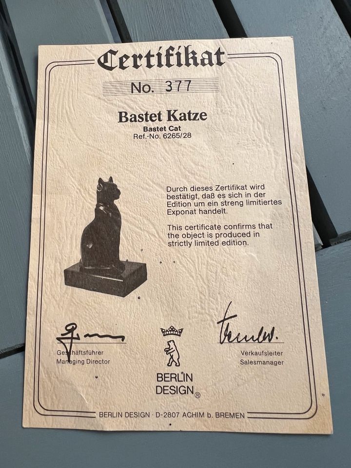 Bastet Katze Ägypten limitierte Nachbildung Berlin Design in Winnweiler