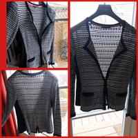 COMMA Strickjacke Jacke Weste schwarz/weiß Essen - Bredeney Vorschau