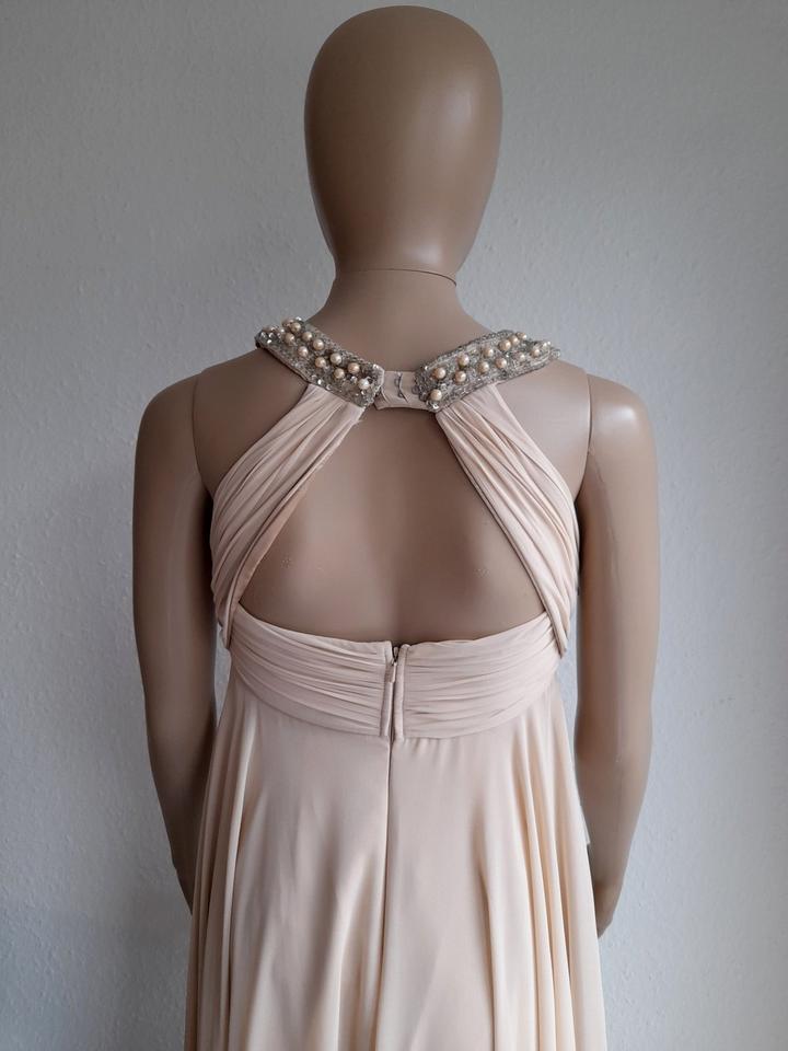 Luxus Damen Abendkleid beige creme | Gr. 34 | Apart | rückenfrei in Waltenhofen