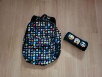 Set Rucksack Schulrucksack Emoji & Mäppchen Schlampermäppchen Hessen - Bensheim Vorschau