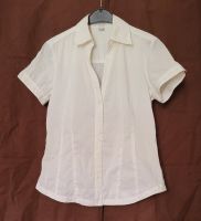 weiße Bluse 38 mit Hemdkragen Baumwolle Hemdbluse kurzer Arm Friedrichshain-Kreuzberg - Friedrichshain Vorschau