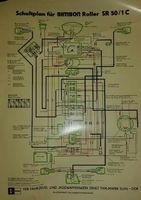 Original Simson Schaltplan SR50/1c von VEB Fahrzeug - und Jagdwaf Niedersachsen - Stade Vorschau