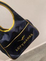 Tasche Lufthansa Handtasche dunkelblau gelb Beutel kultig Bayern - Landshut Vorschau