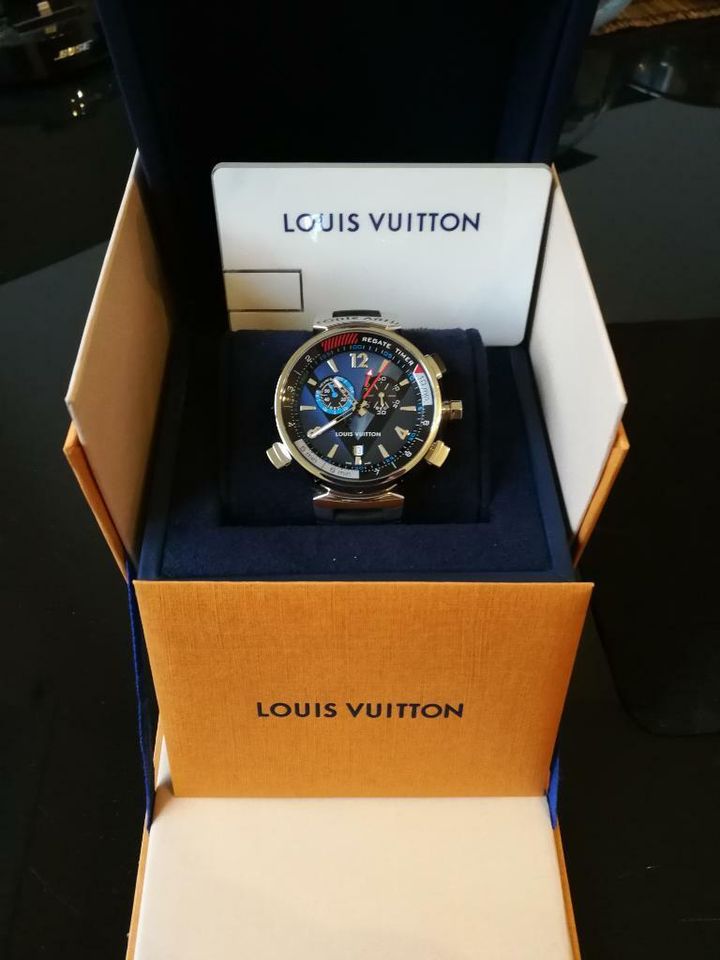 LOUIS VUITTON TAMBOUR REGATTA NAVY 44 WATCH