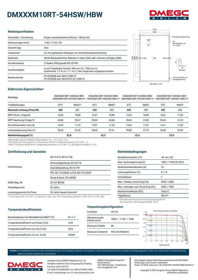 Trina Vertex S+ TSM-435NEG9RC.27 Balkonkraftwerk Solar PV Modul in Eppingen