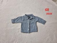 Junge 68 baby Hemd langarm blau weiß gestreift H&M Nordrhein-Westfalen - Paderborn Vorschau