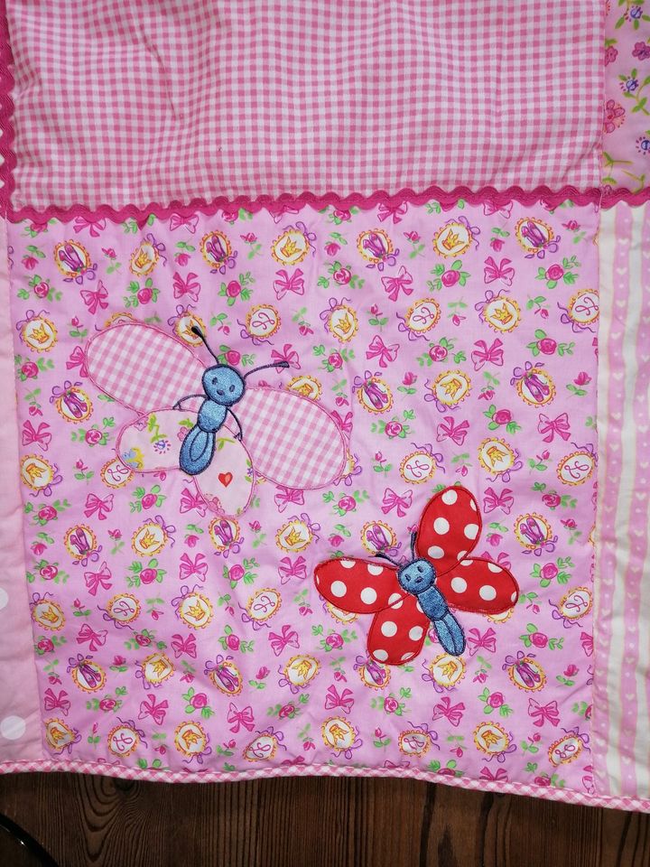 Tagesdecke Babydecke Plaid Lillifee Patchwork sehr guter Zustand in Oyten