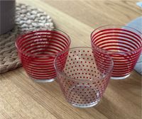 Ikea Glasschale • Bowl • Schälchen • rot • Streifen • Punkte Bayern - Würzburg Vorschau