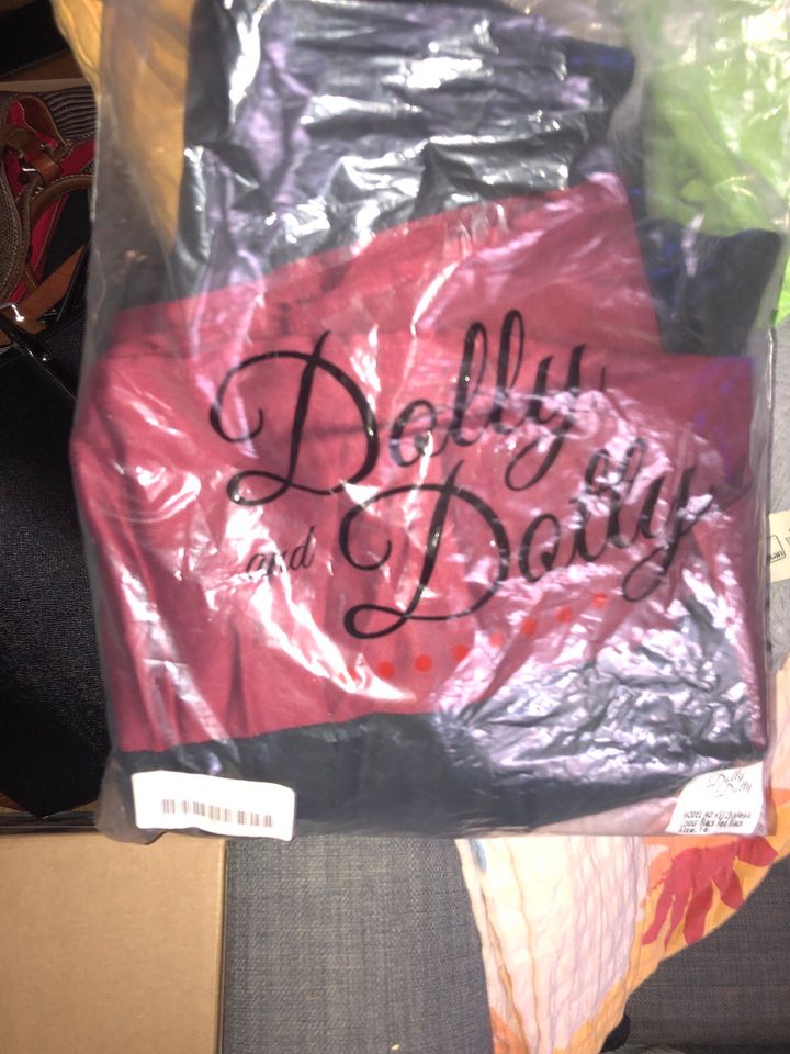Dolly & Dotty petticoat dress schwarz-rot, Größe 44 in Stuttgart