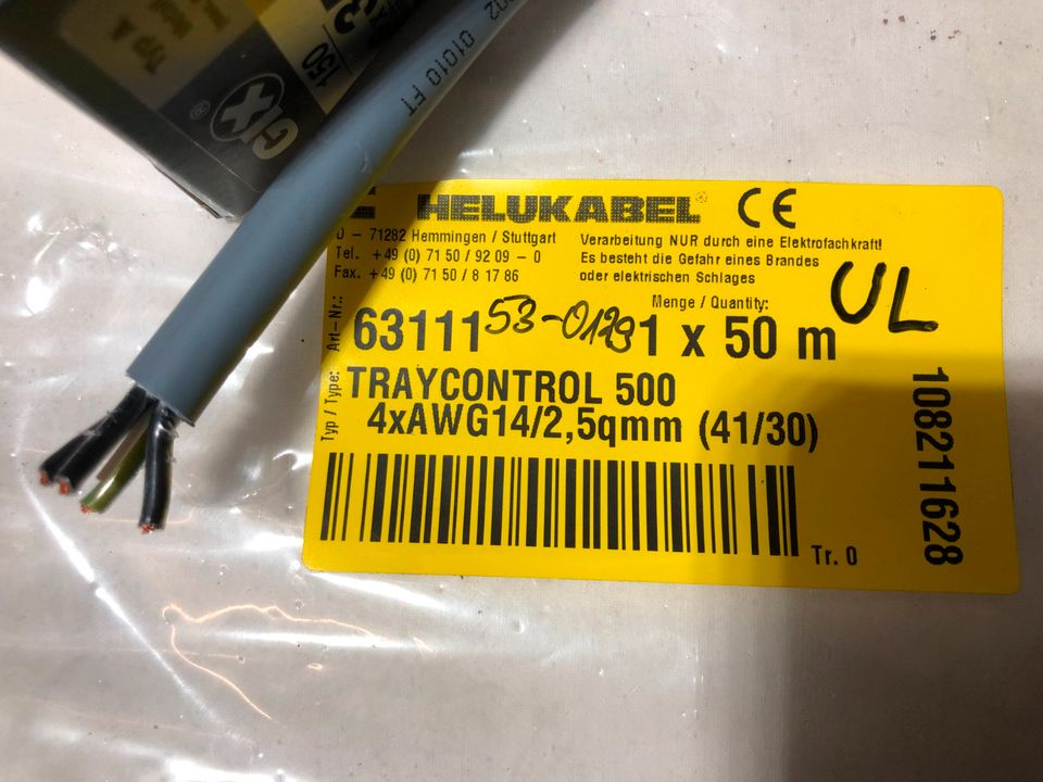 Helukabel Traycontrol 500, 4xAWG14/2,5qmm 63111, ca. 40lfdm, NEU in Wallmerod