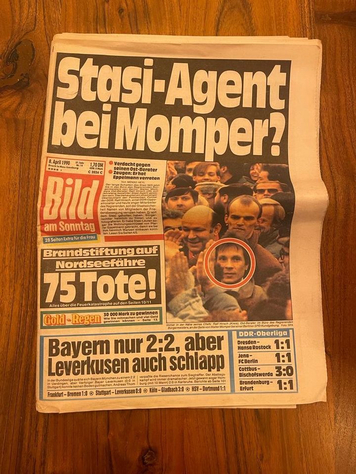 BILD Zeitung 1990 - alte Bild Zeitungen 90er in Ohrdruf