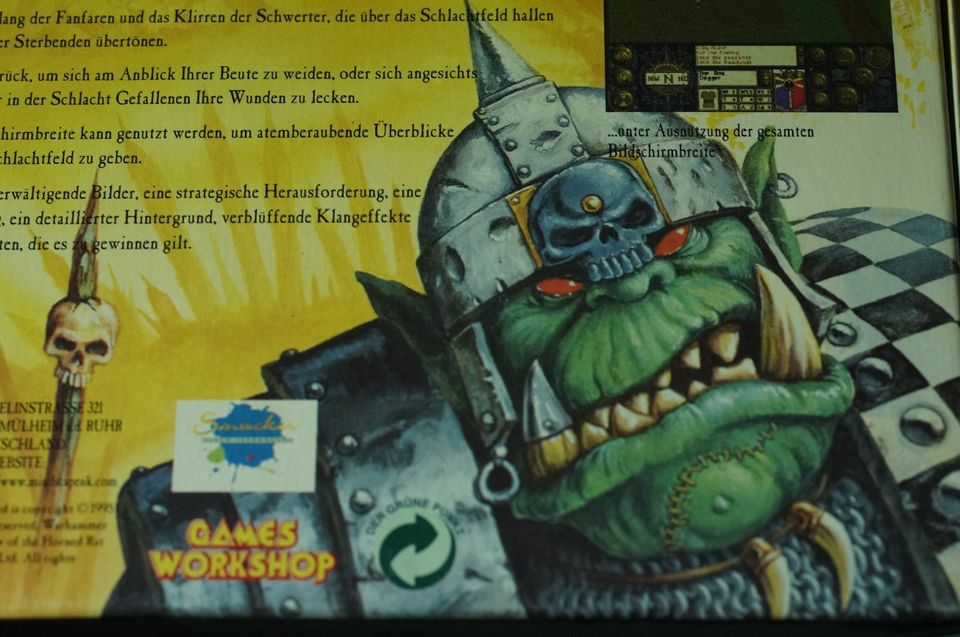 PC CD ROM Warhammer Im Schatten der gehörnten Ratte 1995 Box in Sendenhorst