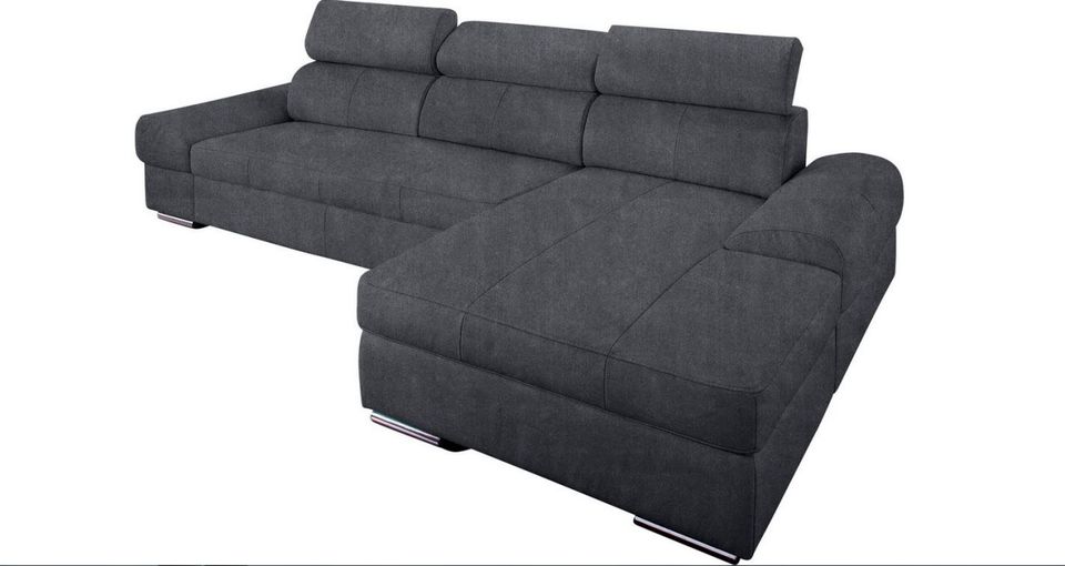 Ecksofa 284x171 cm Grau Luxus-Microfaser in Köln