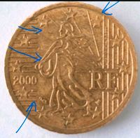 10, 20 & 50 Euro Cent Frankreich Jahr 2000, 2002 & 2014 Baden-Württemberg - Ludwigsburg Vorschau