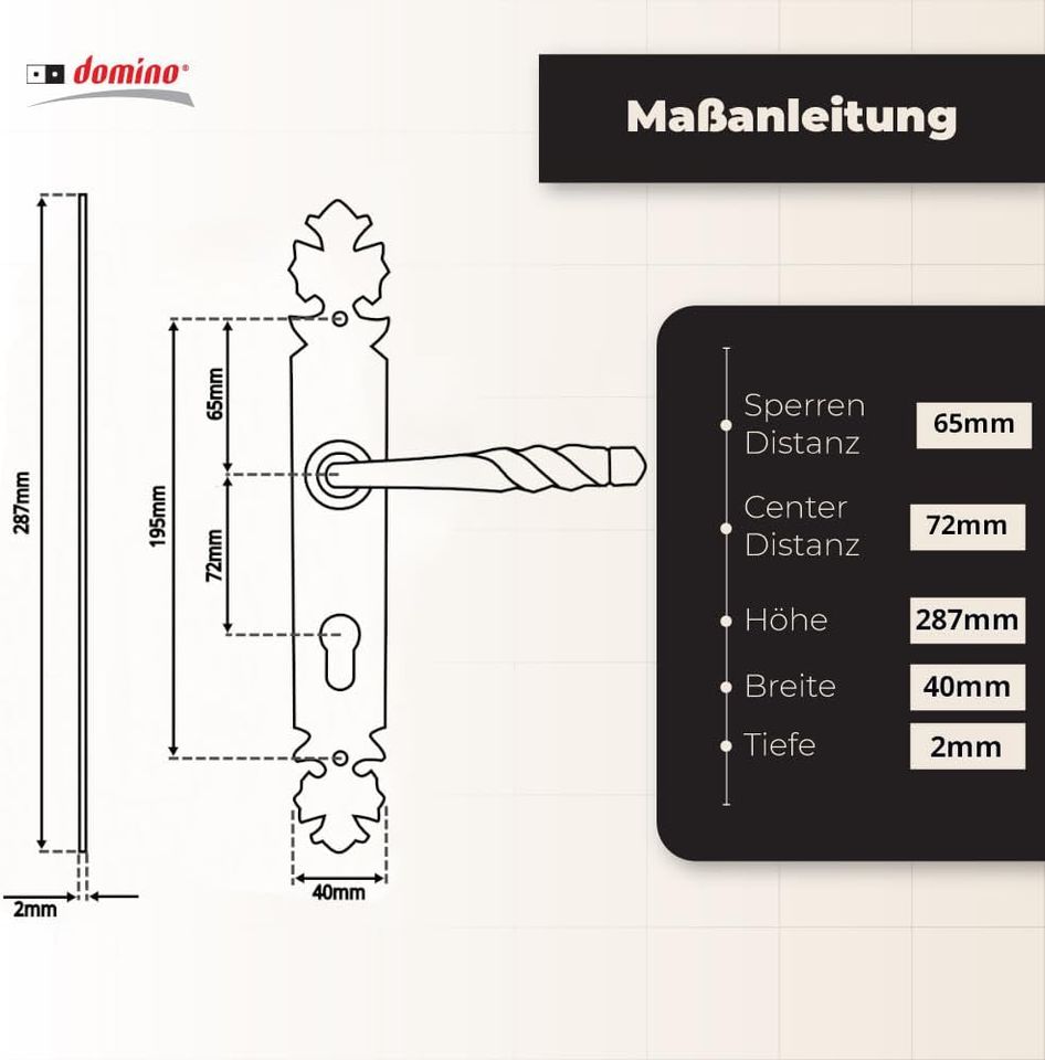 Türgriff: Langschild-Garnitur für Profilzylinder in Hamburg