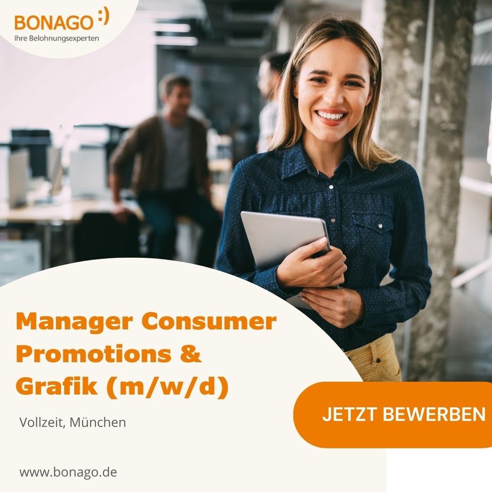 Manager Consumer Promotions & Grafik (m/w/d) Vollzeit in München in München