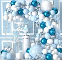 Ballon Set Blau / Weiß | Geburtstags-Dekorationsset für Jungs West - Nied Vorschau