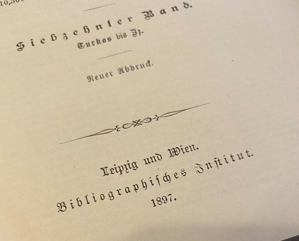 Antik Meyers Konversationslexikon Band 1-17 Fünfte Auflage (1897) in Lochhausen