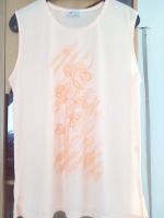 T-Shirt, Gr. 42, NEU, hellorange mit Blumenmotiv + Glitzer Hessen - Steinau an der Straße Vorschau