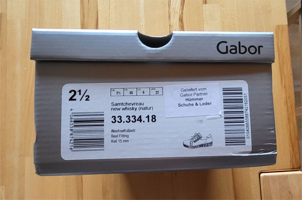 Gabor Sneaker braun Gr. 35 (2 1/2) nagelneu in Hilzingen