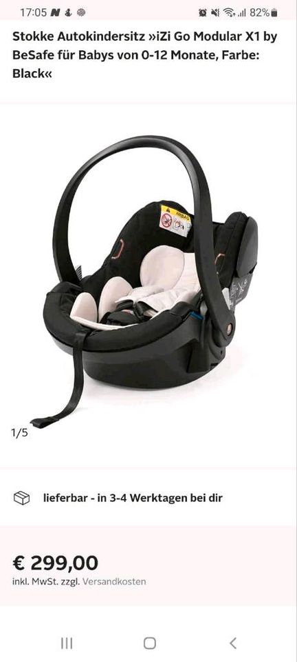 STOKKE BeSafe Schale + IZI GO İSOFİX Einfassung für Auto in Weil am Rhein