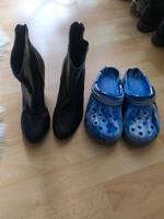 Kunstleder Stiefel Stiefeletten high Heel Absatz Crocs hausschuhe Hessen - Darmstadt Vorschau