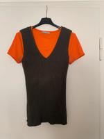 MARCCAIN SPORTS Shirt und Strickweste, Gr. N3, orange, braun weiß Nordrhein-Westfalen - Meerbusch Vorschau