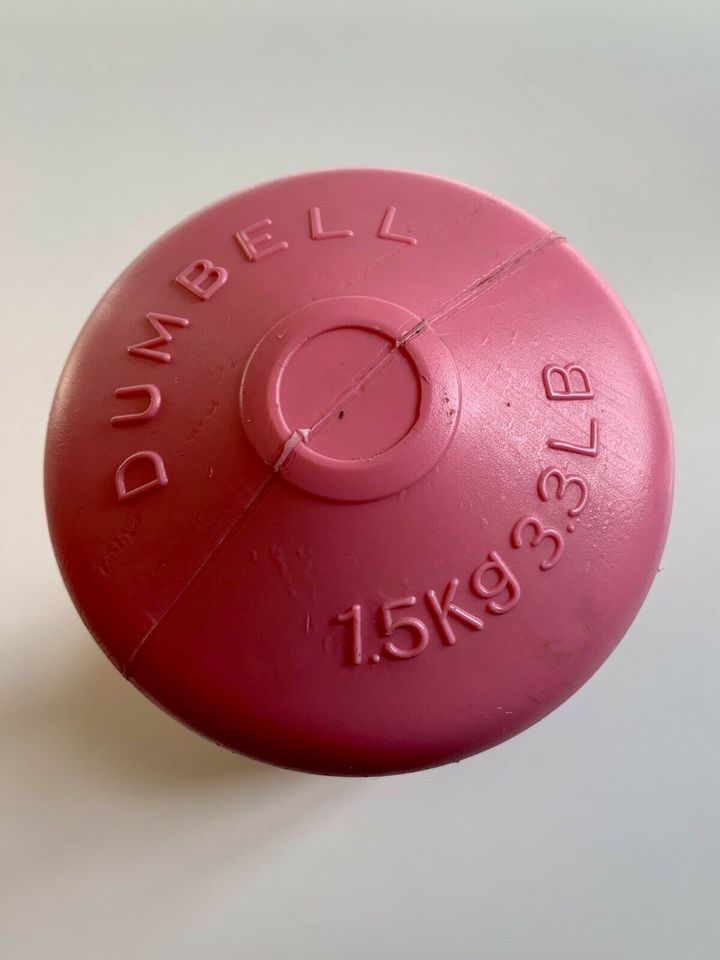 1x Sport Hantel Gewicht 1,5kg Hersteller Dumbell rosa in Bad Homburg