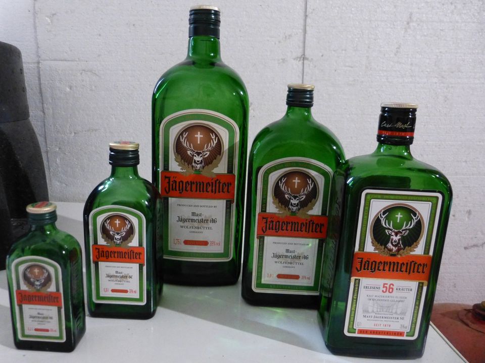 leere Jägermeister Flaschen, Deko 0,1l 0,35l 0,7l 1,0l und 1,75l in Hessen  - Allendorf | eBay Kleinanzeigen ist jetzt Kleinanzeigen