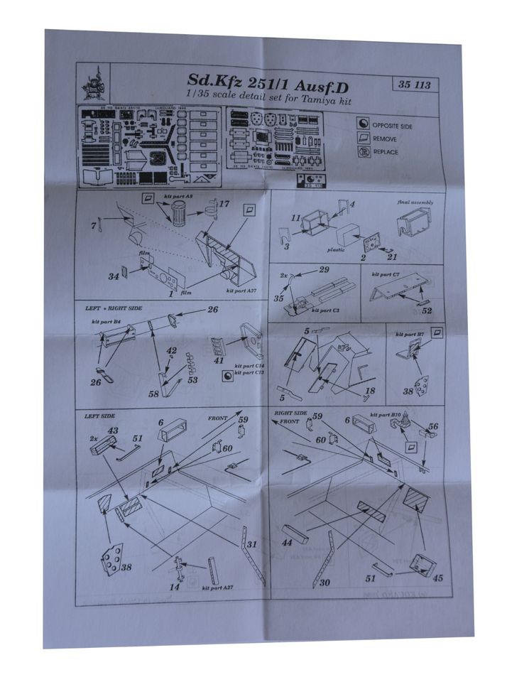 Eduard Modell Accessories 35 113 Sd.251/1Ausf.D for TAMIYA kit in Kolbermoor