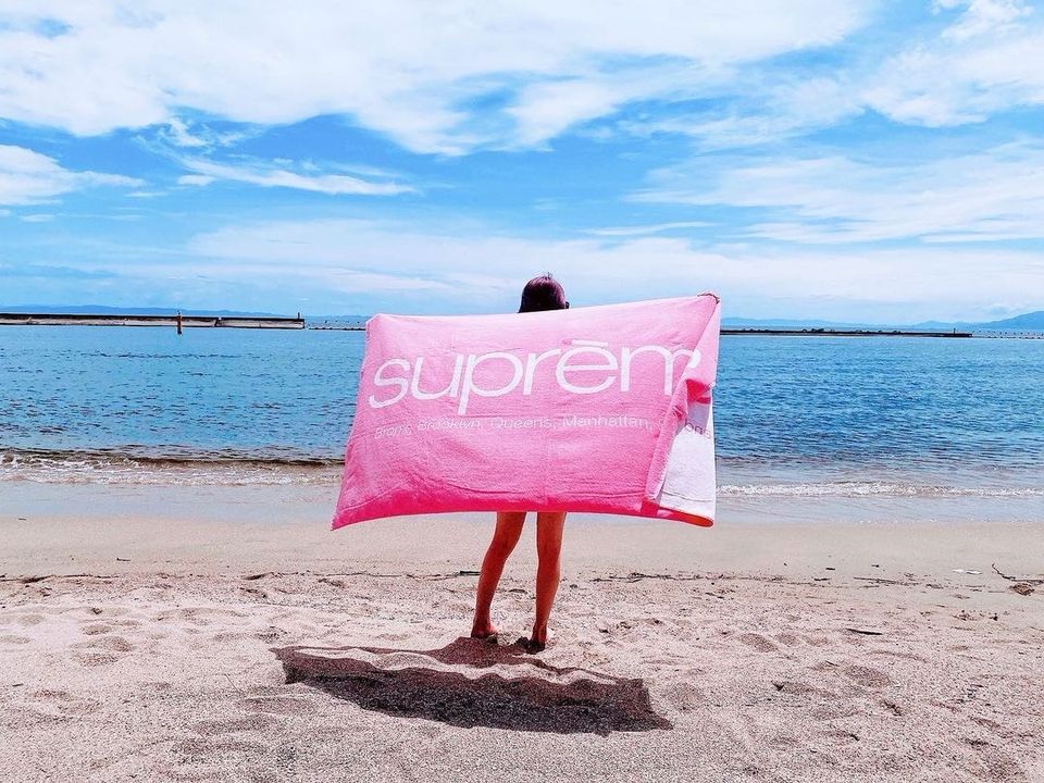 Supreme Five Boroughs Towel Pink Neu Supreme Box Logo Mini Hoop in Bietigheim-Bissingen