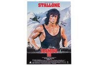 PLAKAT RAMBO TEIL 3 FILM POSTER MIT AUTOGRAMM sylvester stallone Berlin - Hellersdorf Vorschau