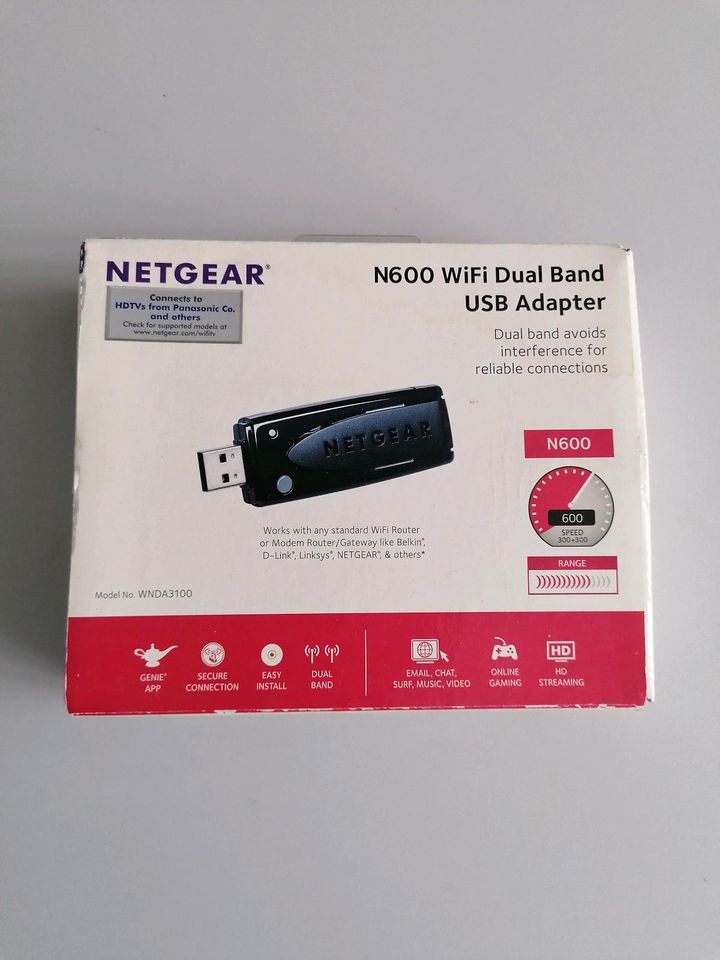 WIFI Dual Band USB Adapter Netgear N600 in Wittenberge